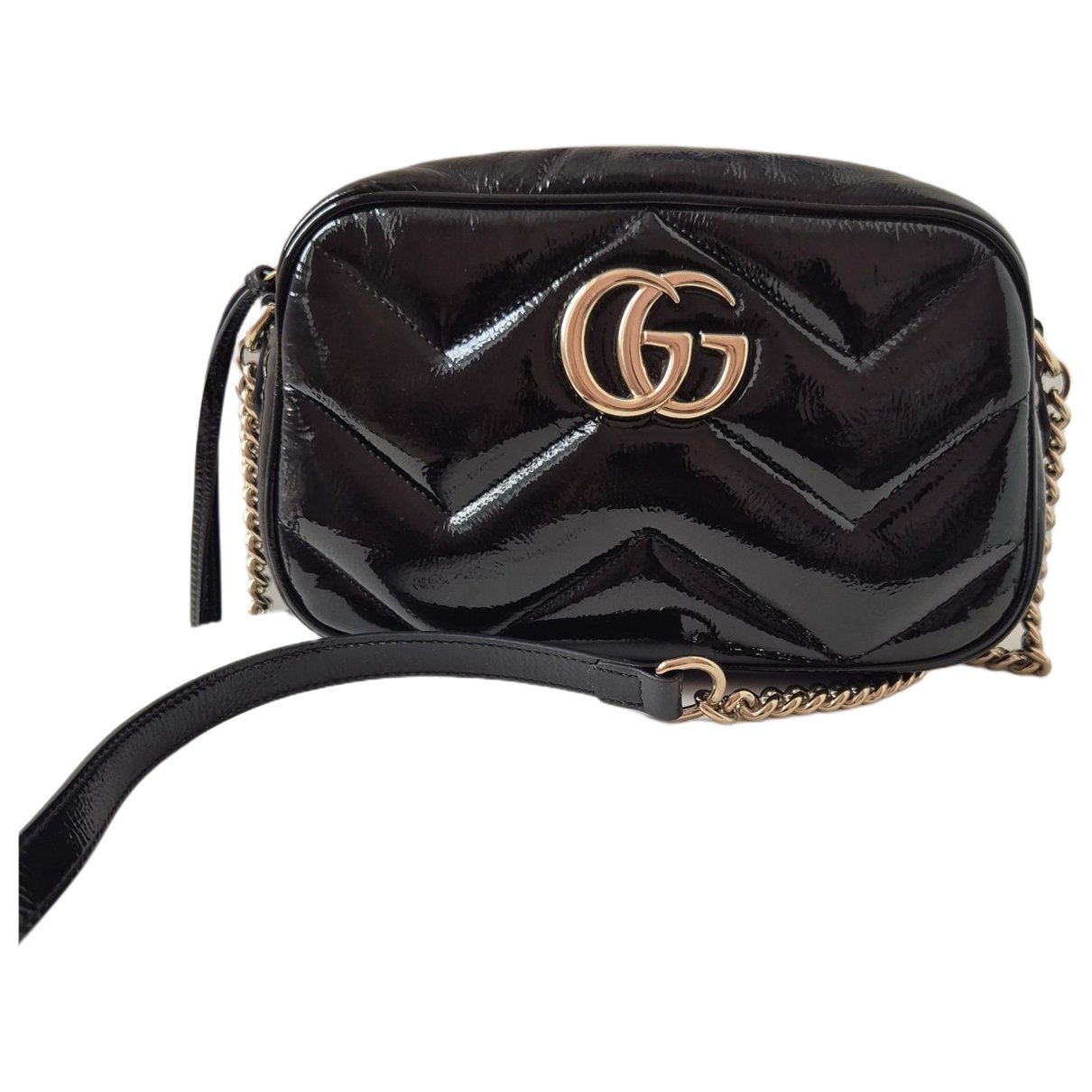 GG Marmont patent leather crossbody bag