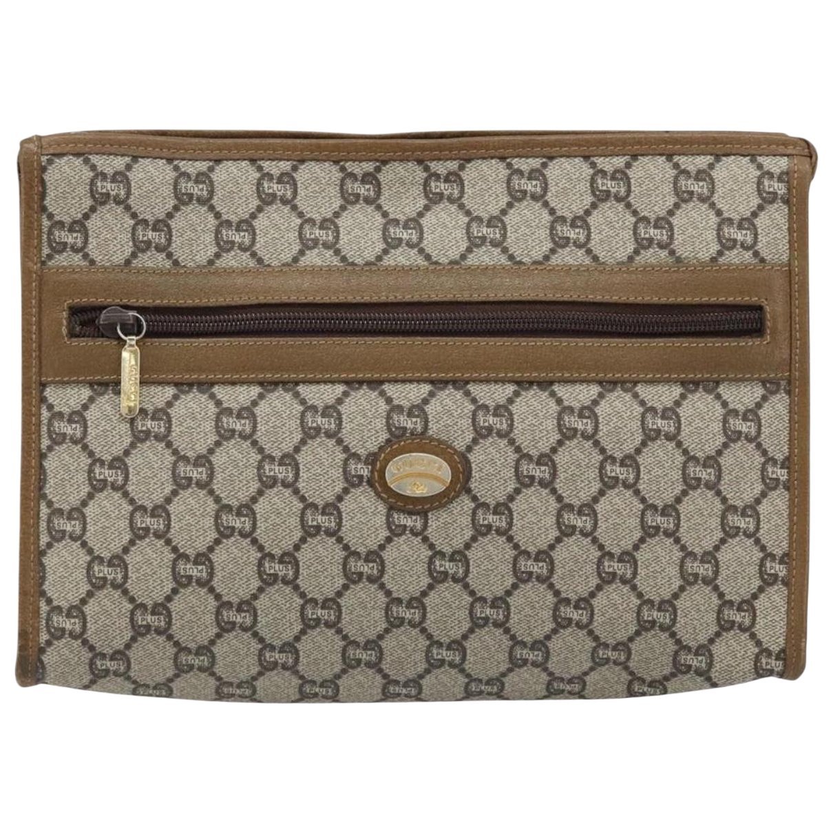 Leather clutch bag