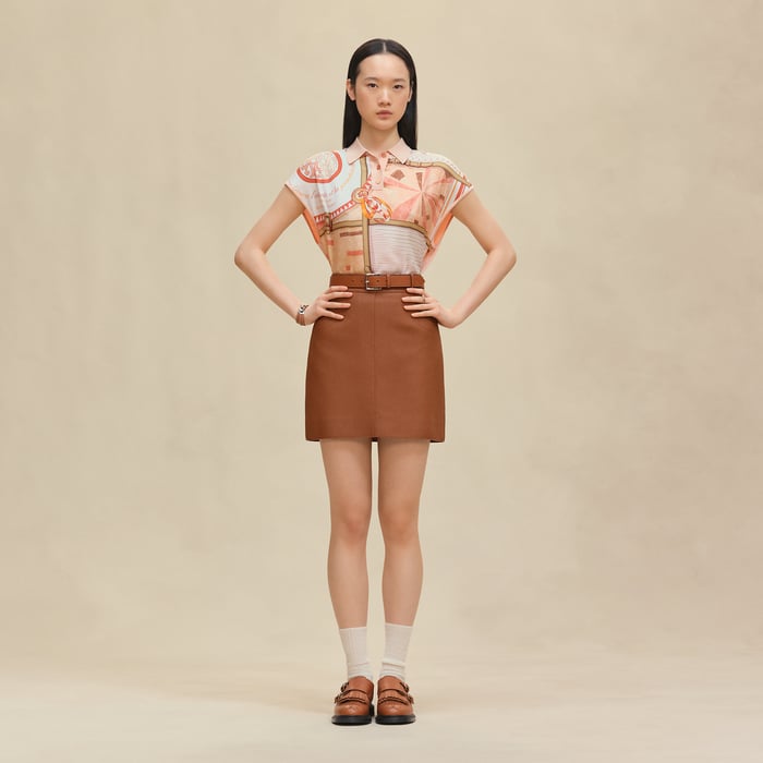 Orange Lava "Coloriages De Jour" Sleeveless Twillaine Sweater