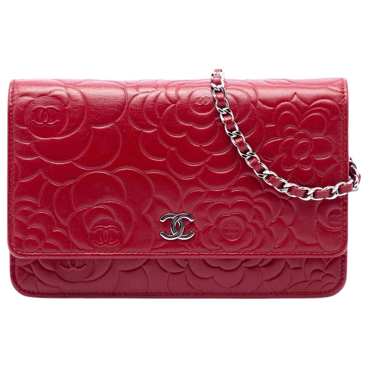 Wallet On Chain leather crossbody bag