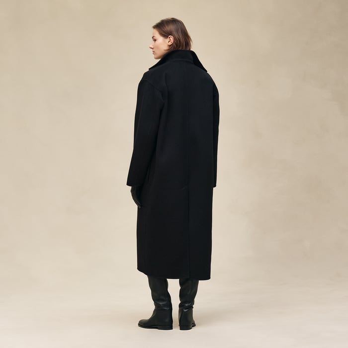 Noir Long Cashmere Coat