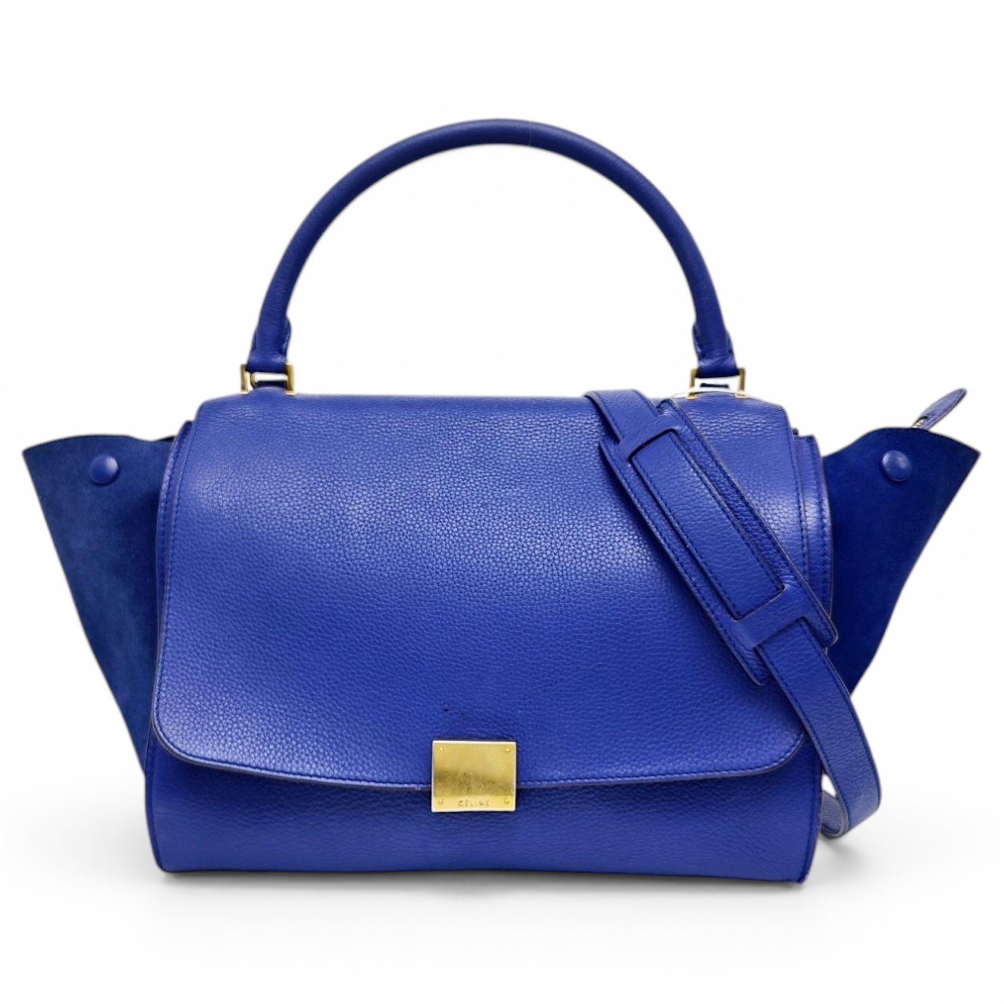 Trapèze leather handbag