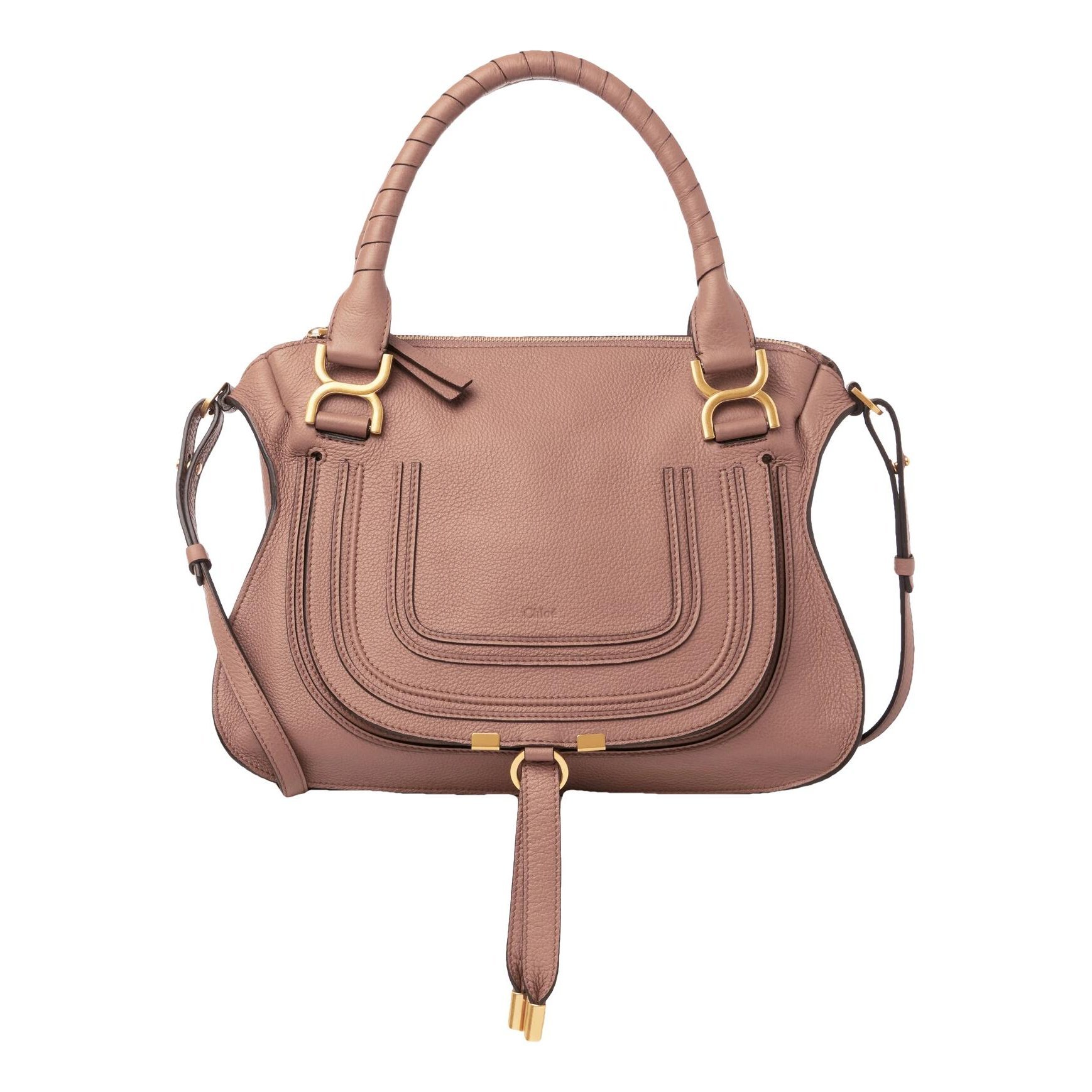 Marcie Zip Top Handle leather handbag