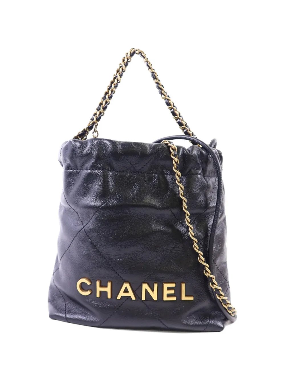 mini C22 diamond-quilted tote bag