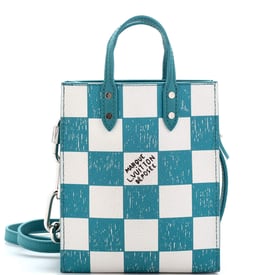 Louis Vuitton Sac Plat Bag Damier Checkerboard Leather XS
