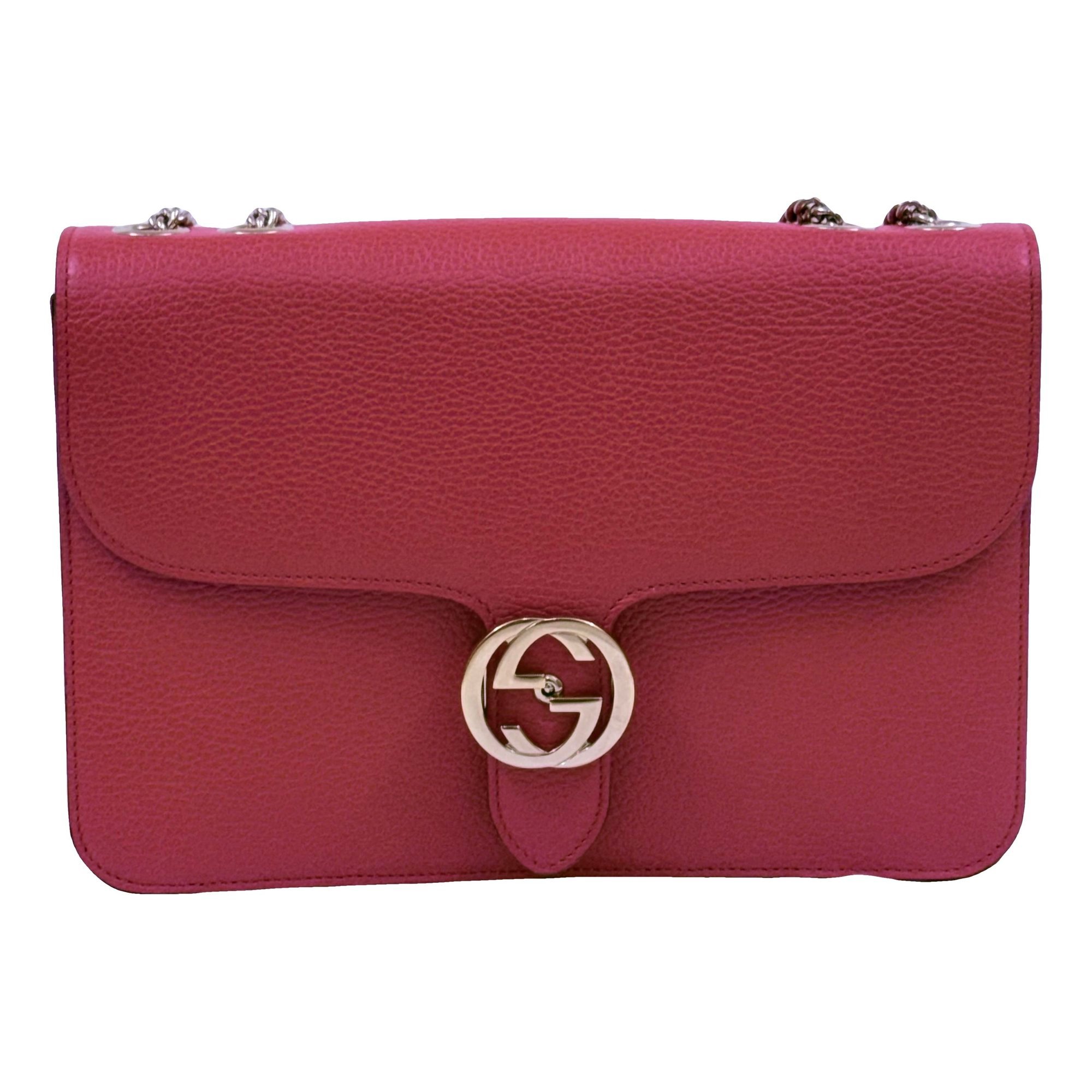 Interlocking leather handbag