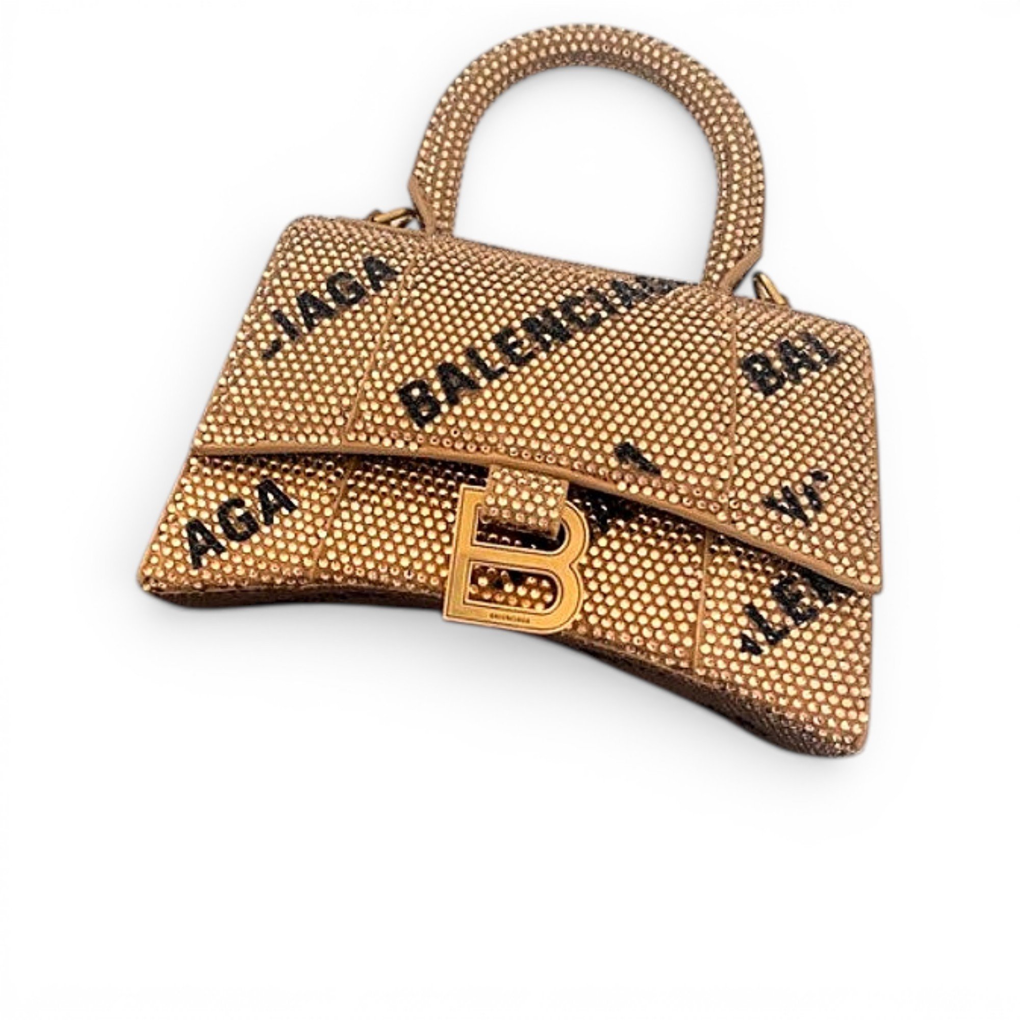 Hourglass glitter crossbody bag