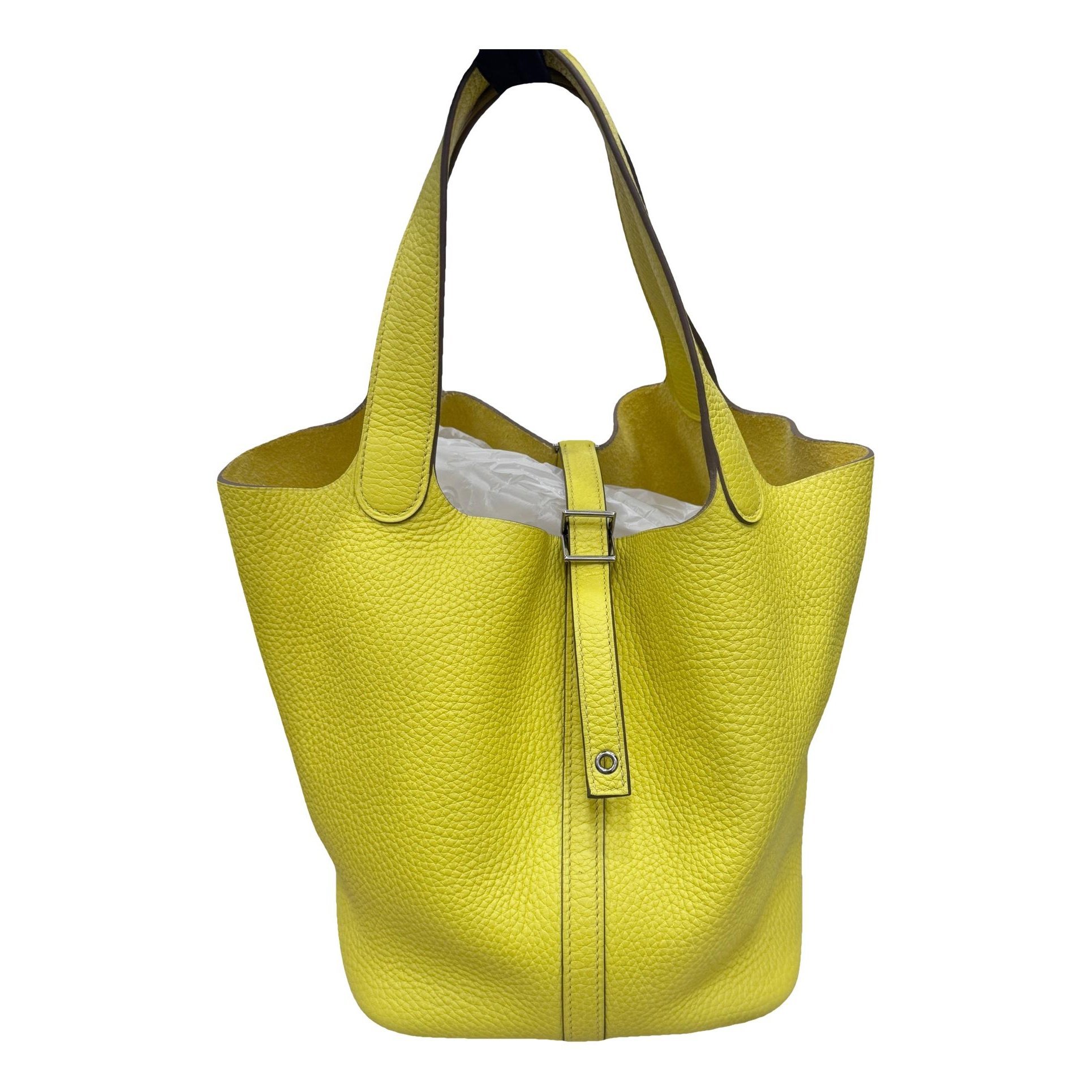 Picotin leather tote
