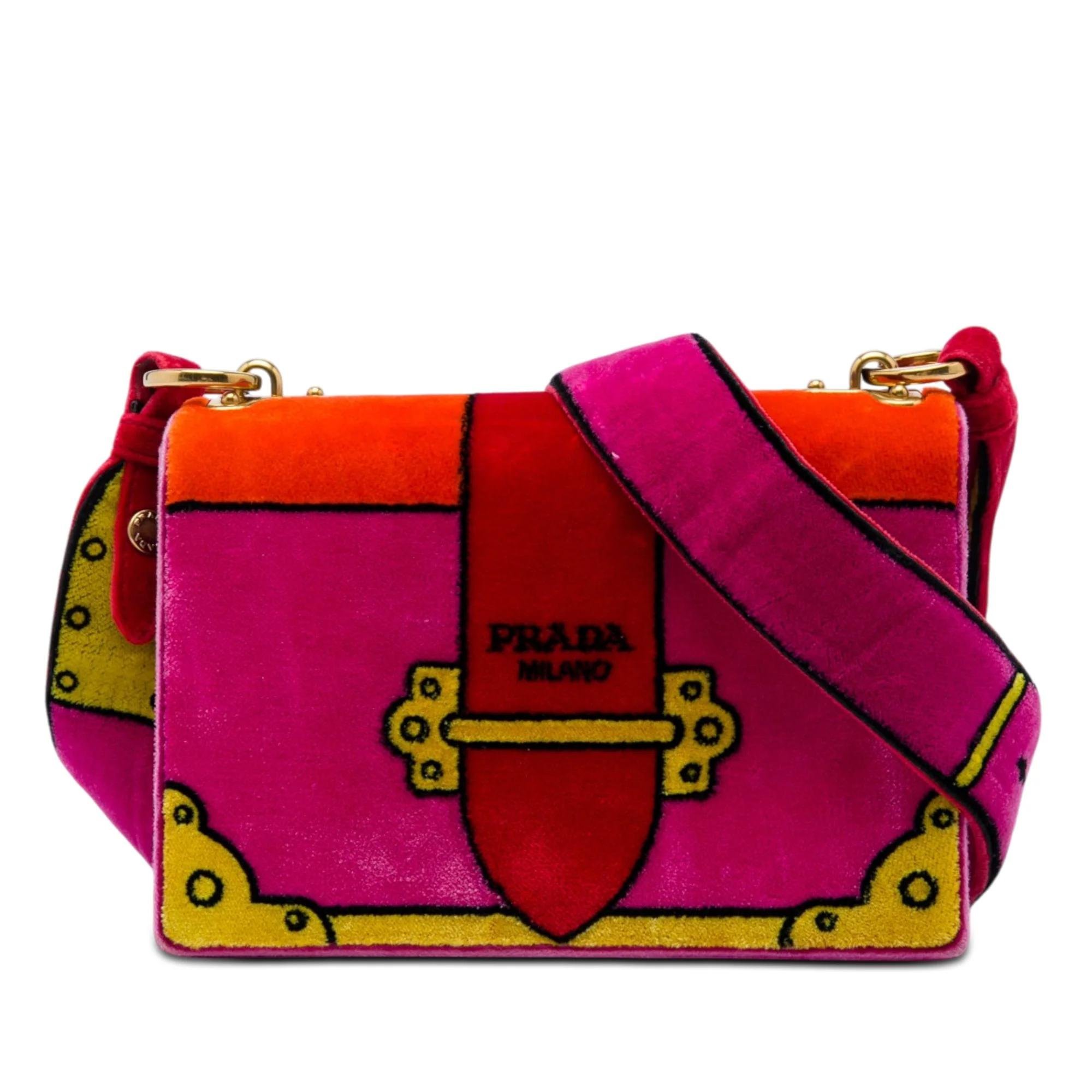 Cahier velvet crossbody bag