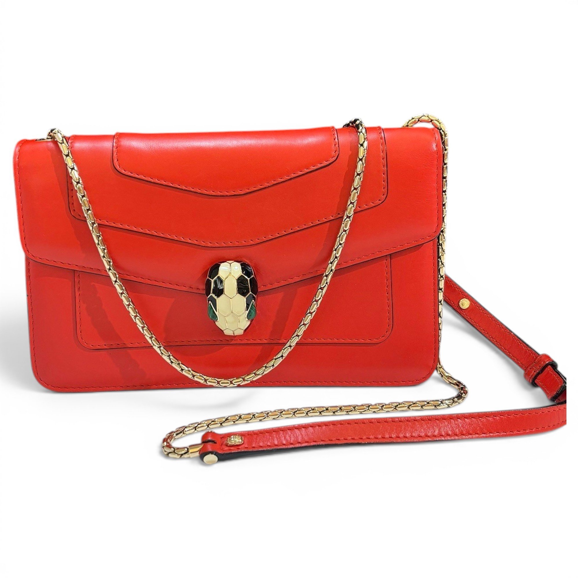 Serpenti leather handbag