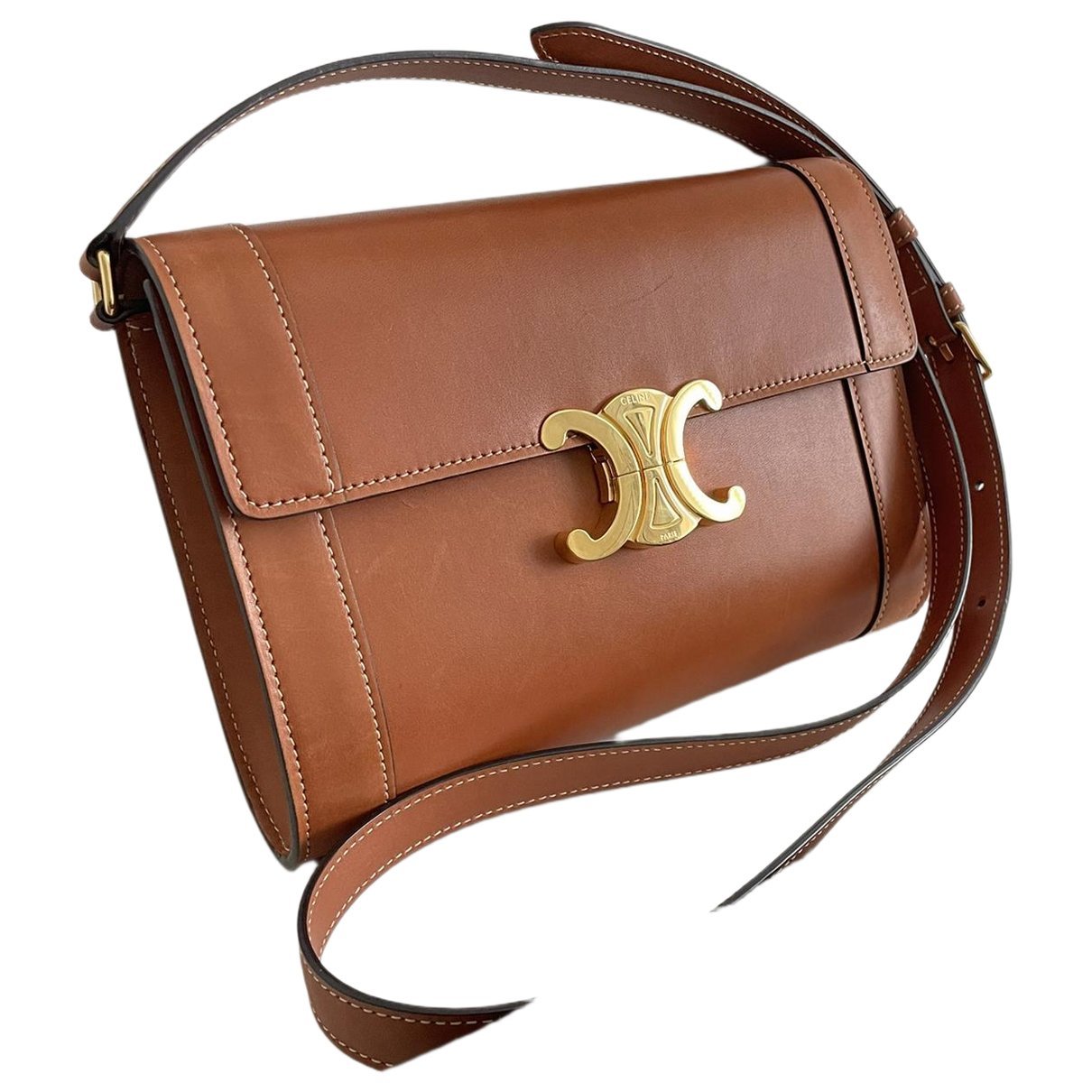 Triomphe leather crossbody bag