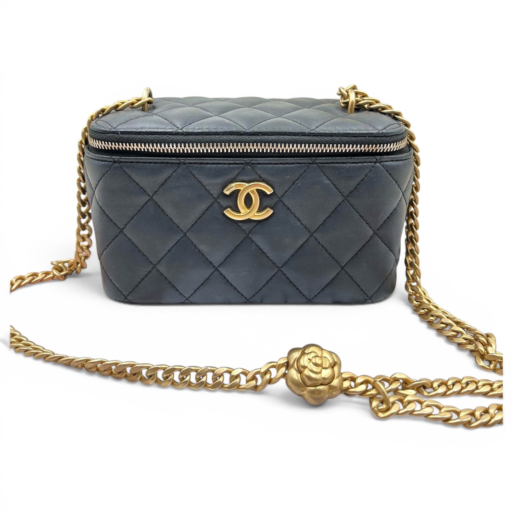 Vanity leather handbag