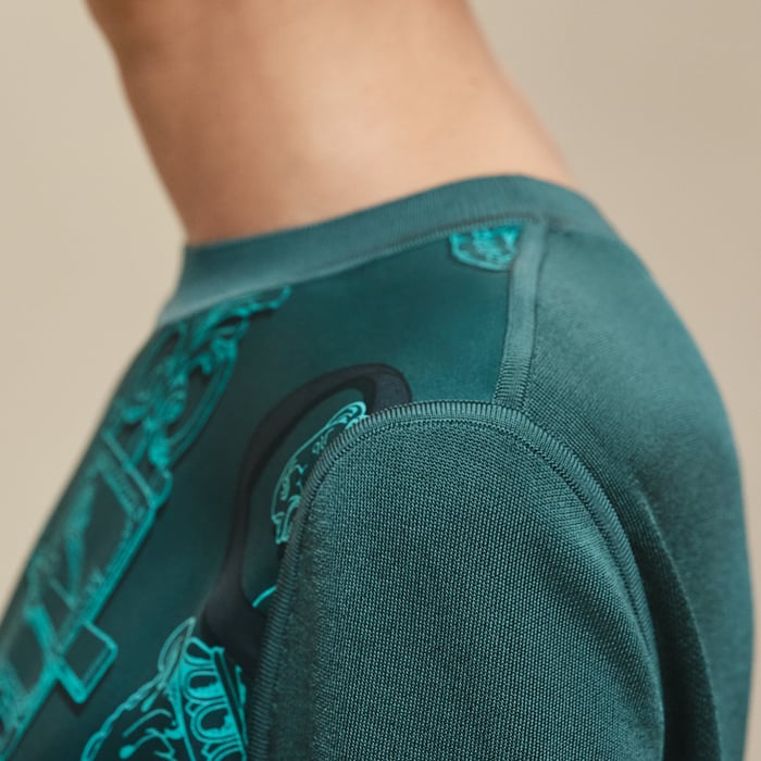 Vert Pin "Ferronnerie Remix" Short-sleeve Twillaine Sweater