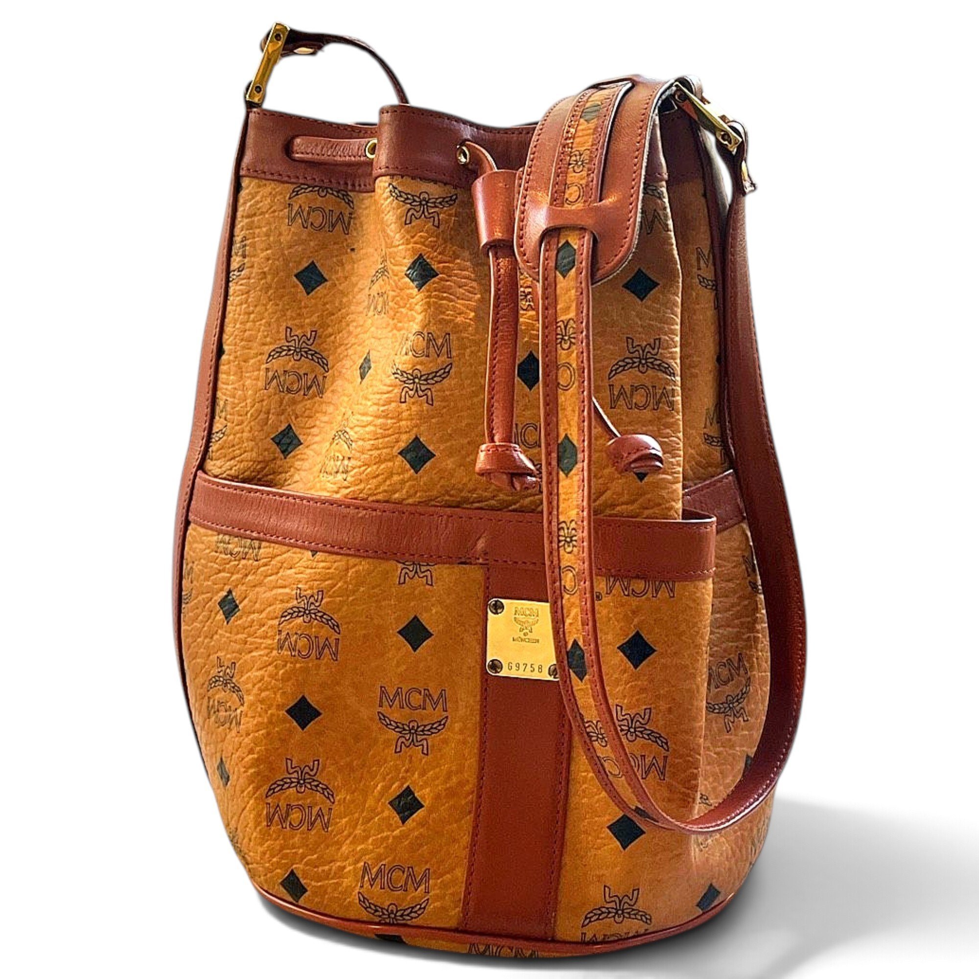 MCM Heritage Drawstring leather crossbody bag