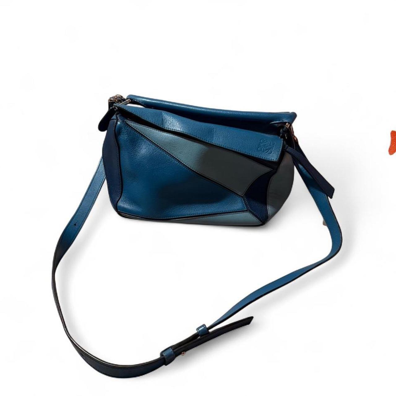 Puzzle leather handbag