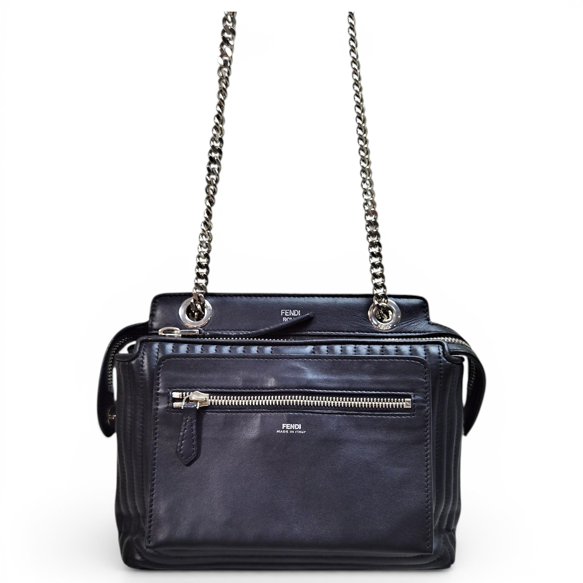 Dot Com leather handbag