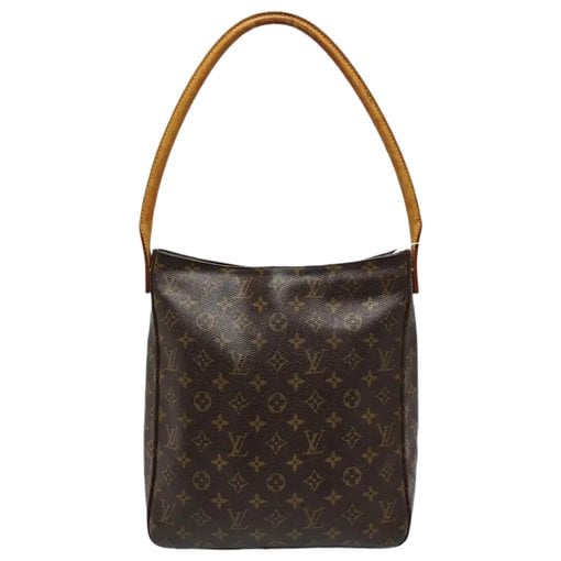 Looping leather handbag