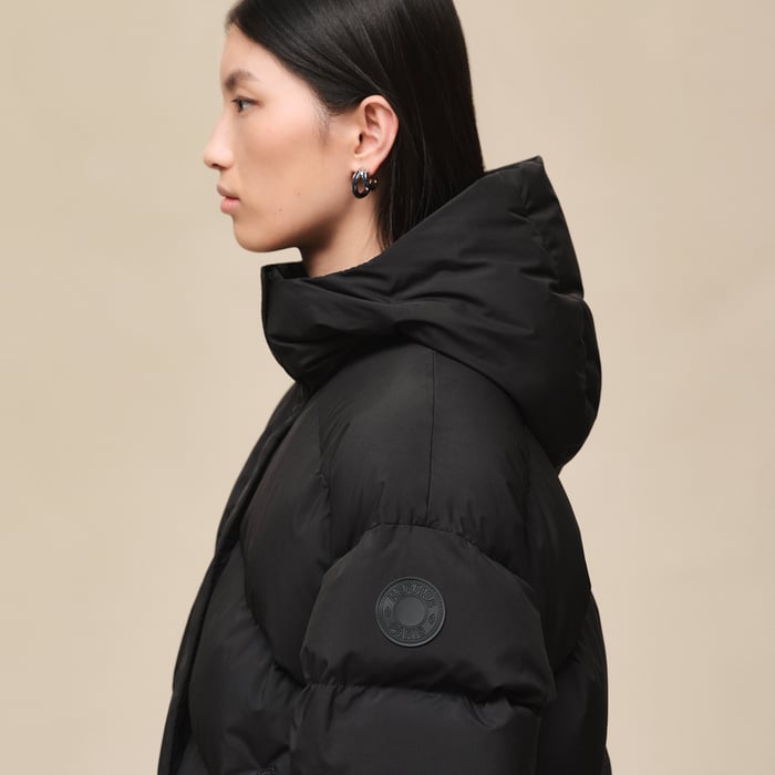 Noir Short Puffer Coat