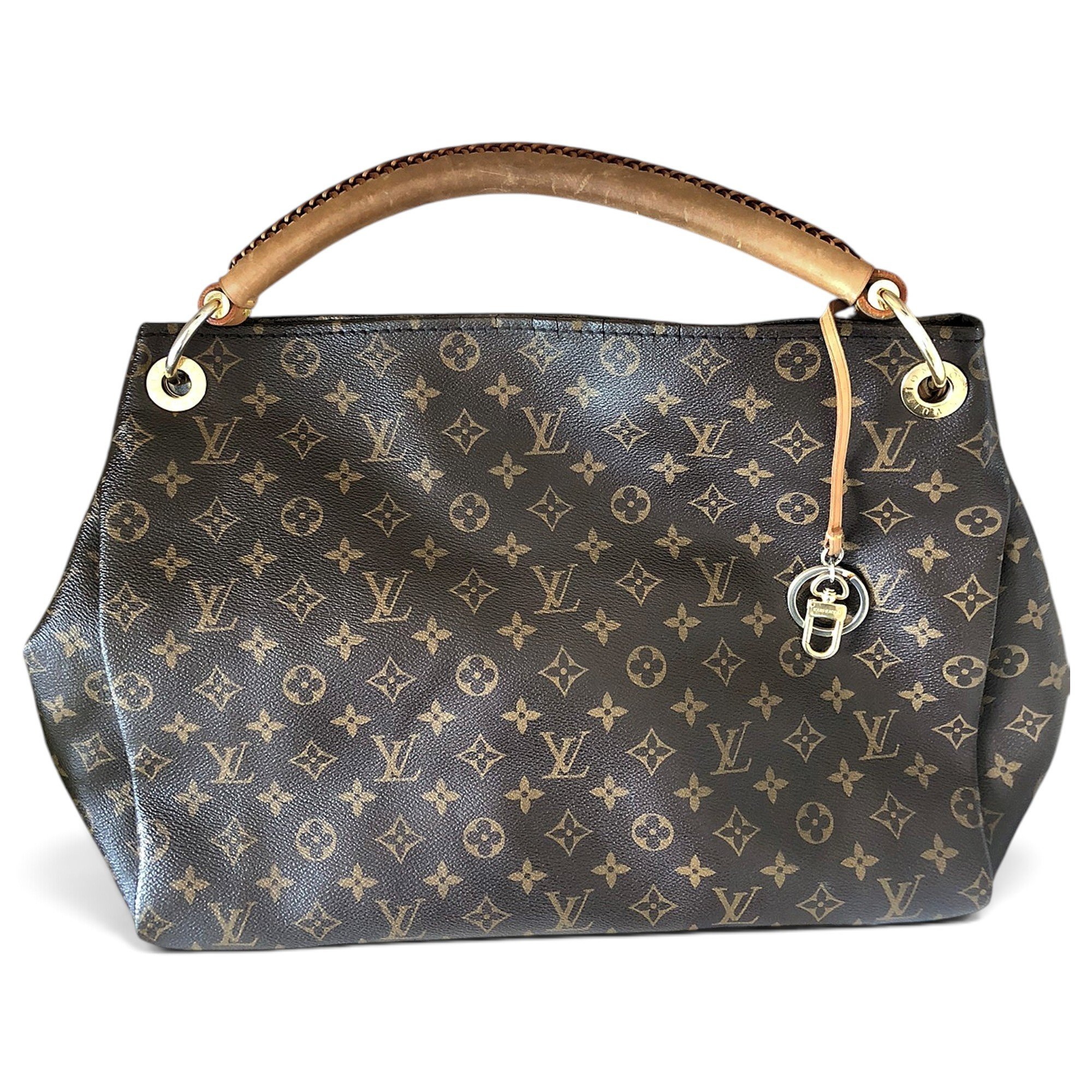 Artsy leather handbag