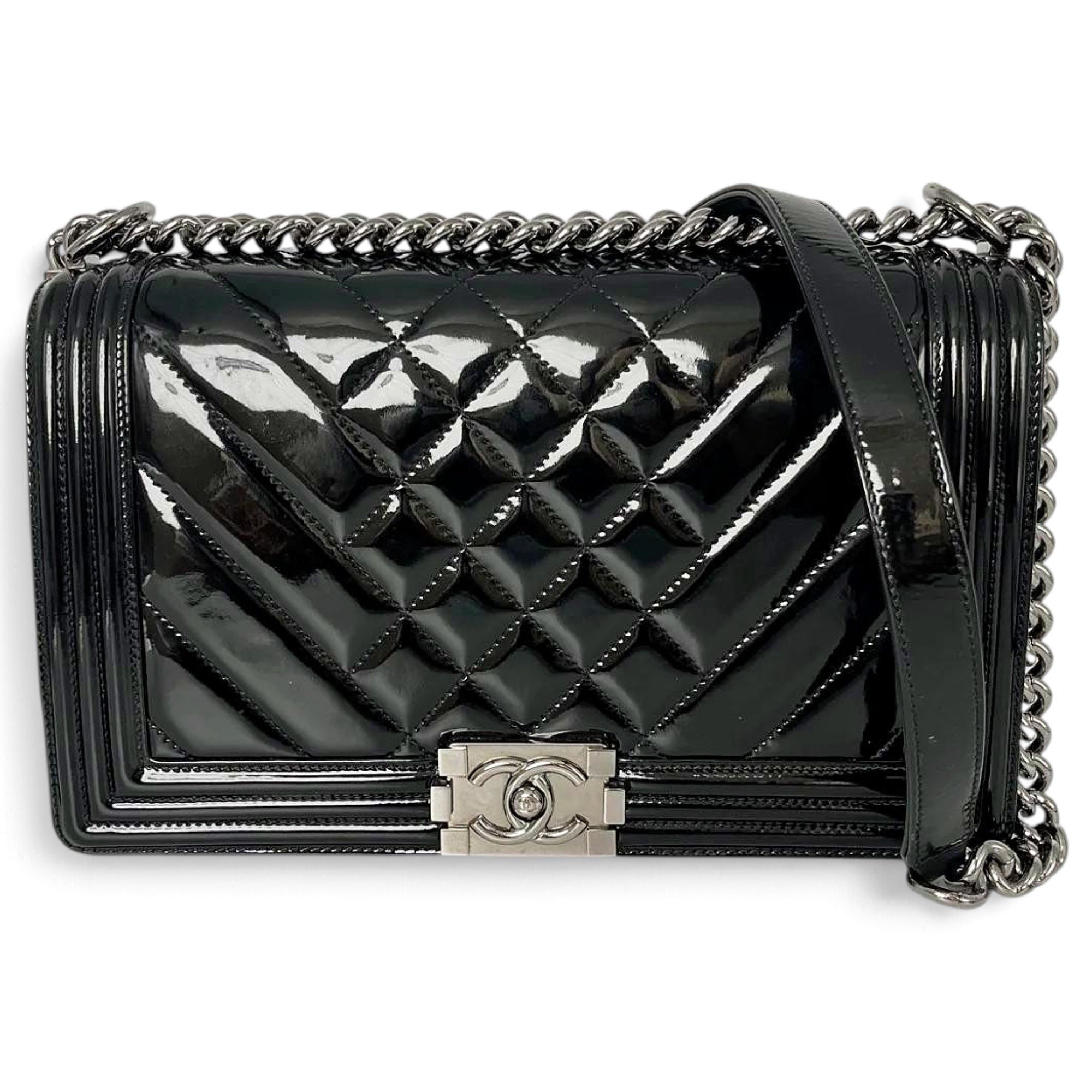 Boy patent leather handbag