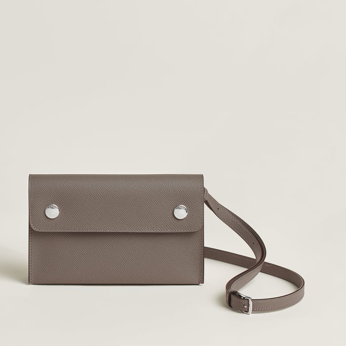 Gris Étain Hermèsnap Wallet