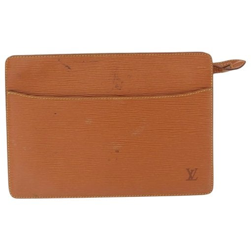 Leather clutch bag
