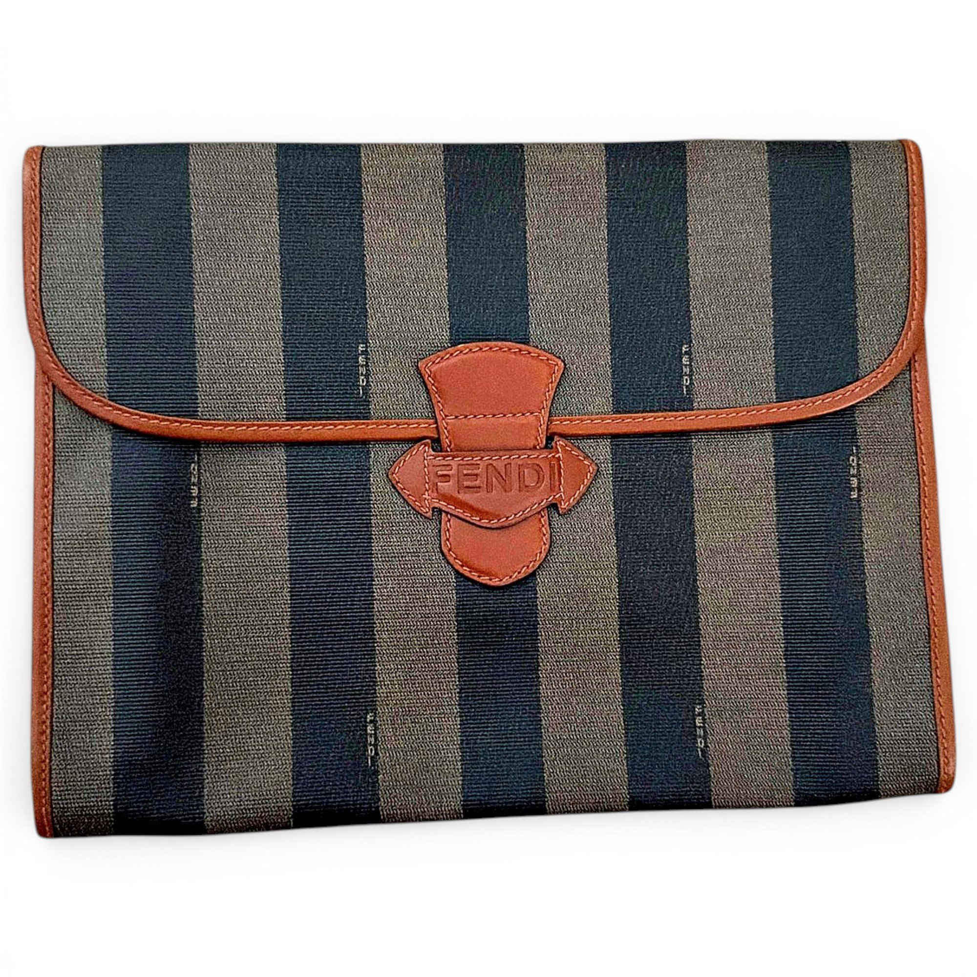 Leather clutch bag