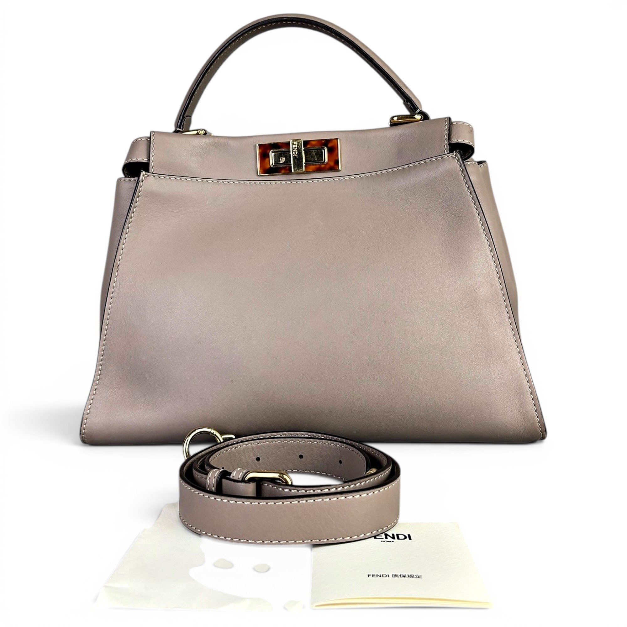 Peekaboo leather handbag