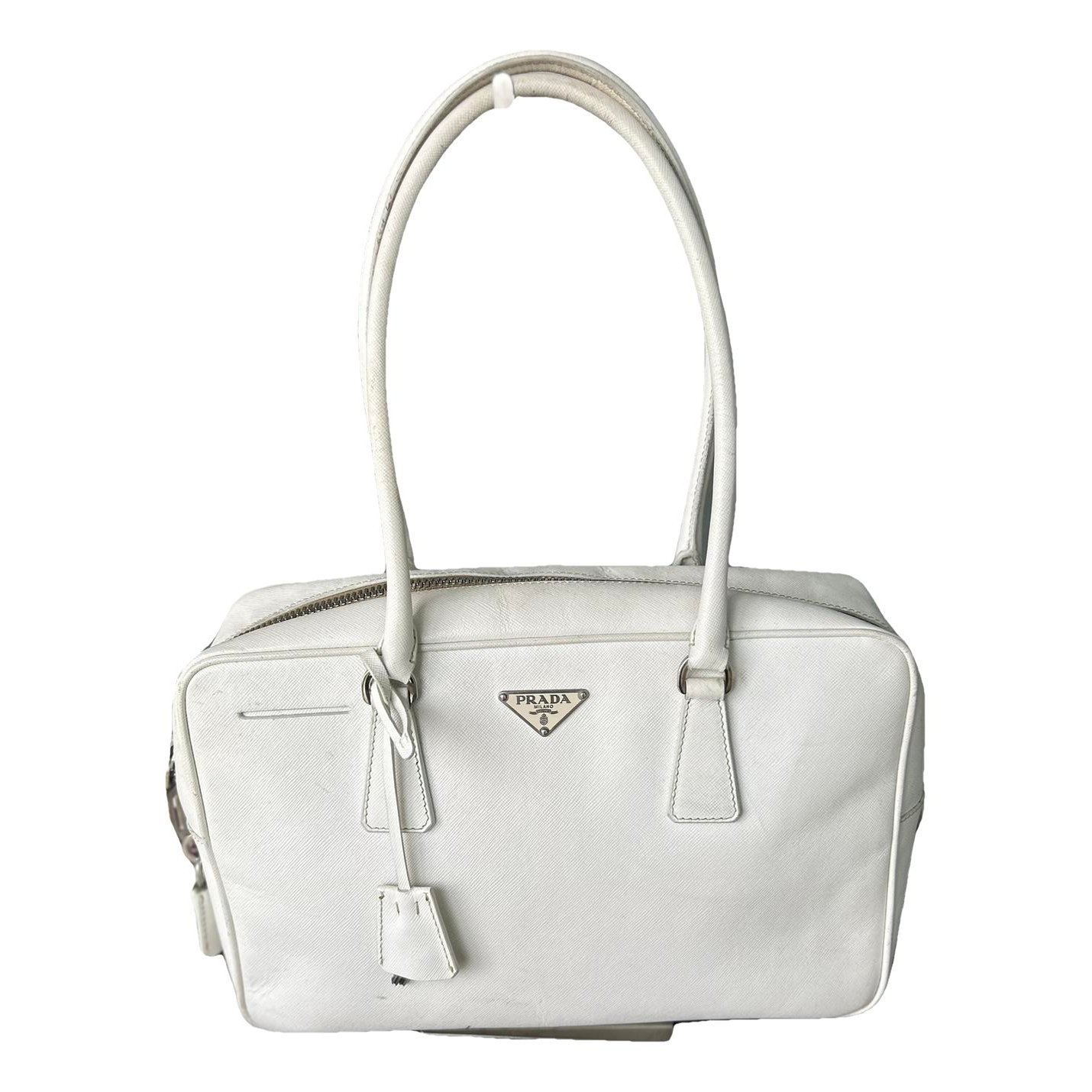 Leather clutch bag