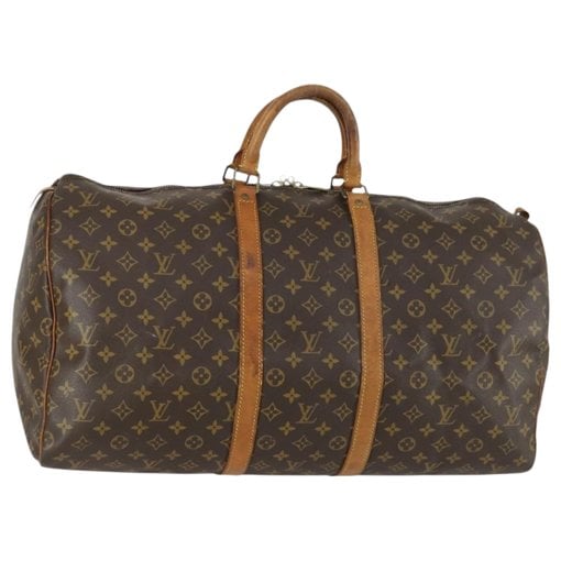 Keepall leather travel bag