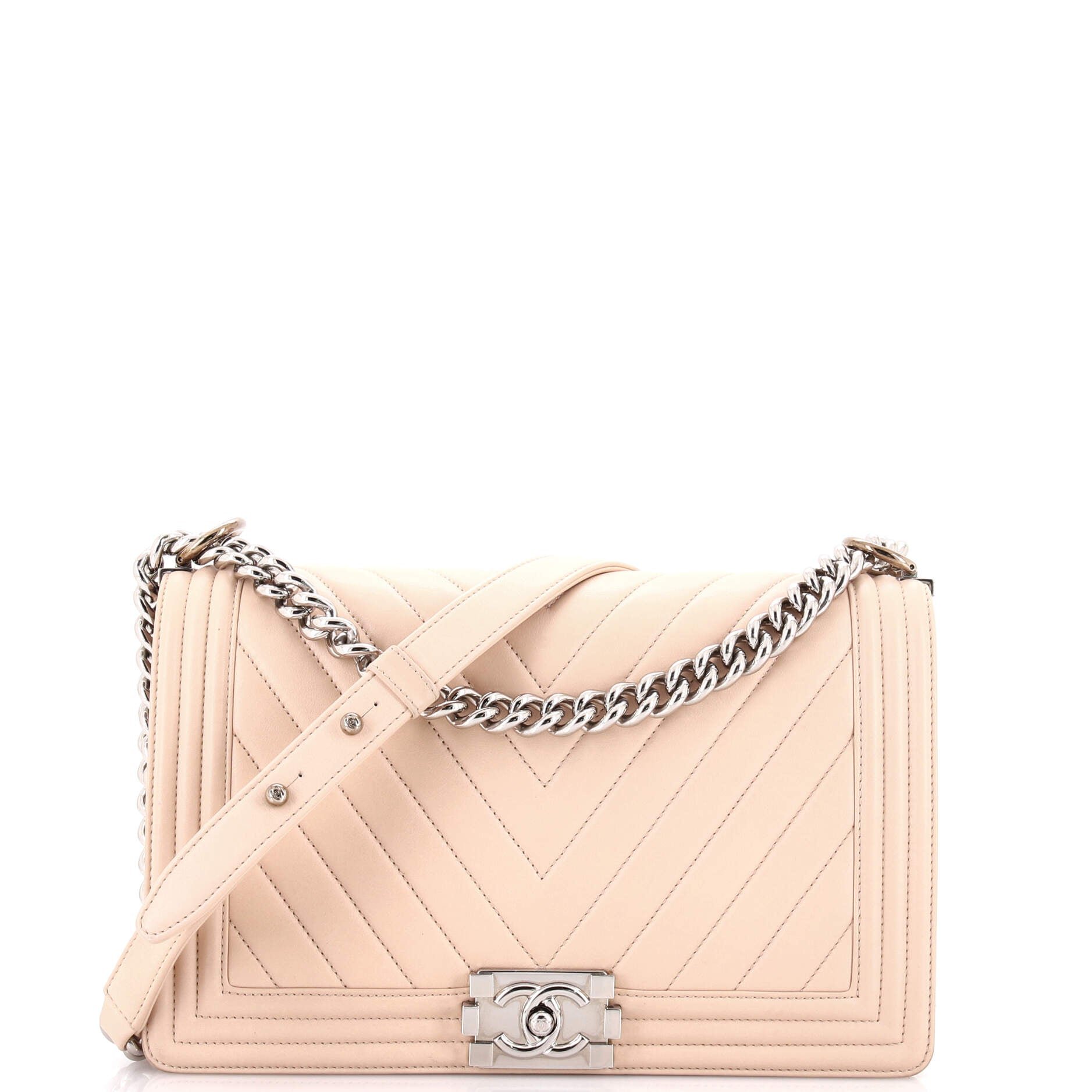 Boy Flap Bag Chevron Calfskin New Medium