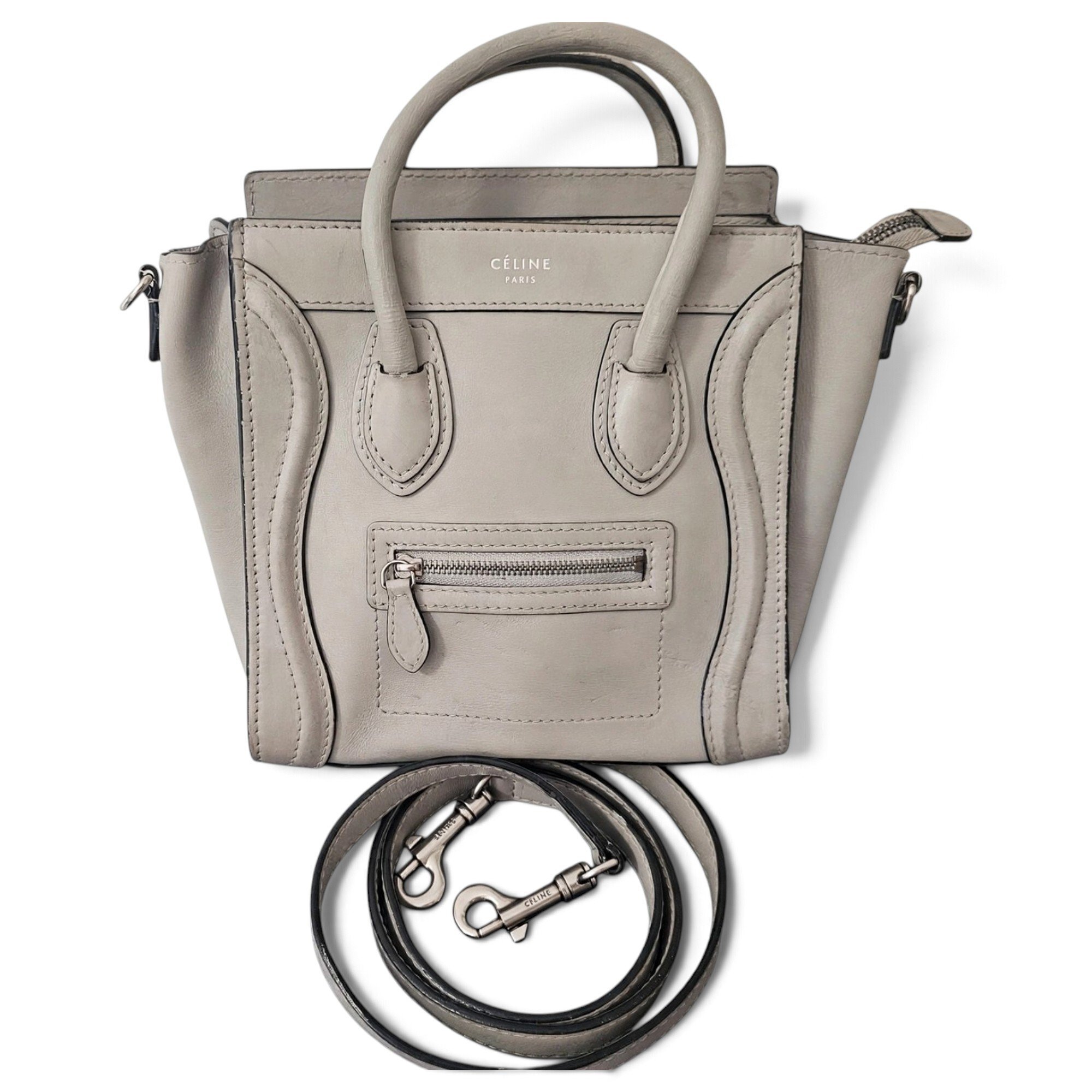 Nano Luggage leather crossbody bag