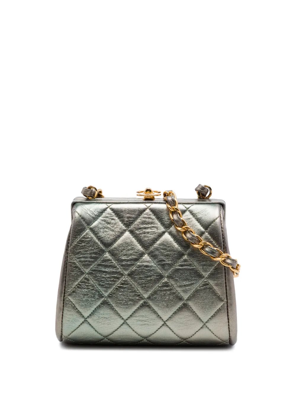 1996-1997 Mini CC Quilted Metallic Lambskin Frame crossbody bag
