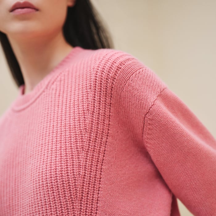 Rose Incarnat Cashmere Long-sleeve Sweater