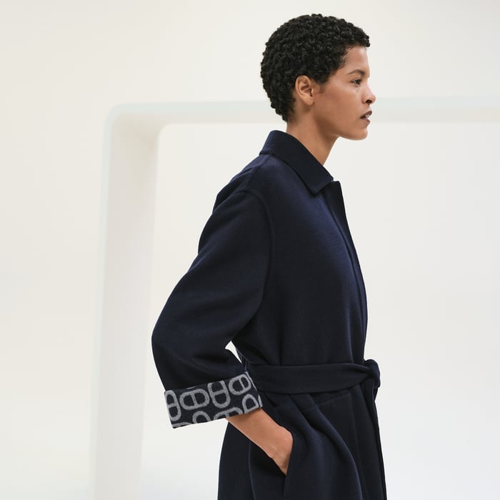 Bleu Marine "Chaine d'Ancre" Coat