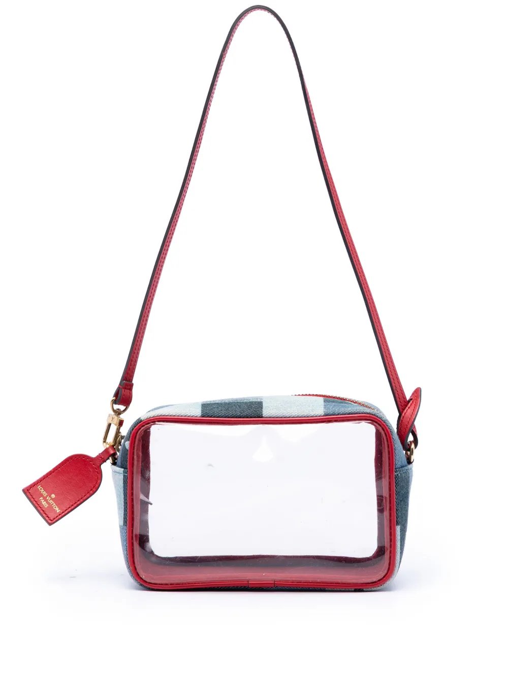 2019 Monogram Denim Patchwork Beach Pouch shoulder bag