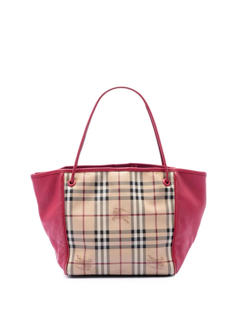 2000-2017 Small Leather Trimmed Haymarket Check Coated Canvas Canterbury tote bag