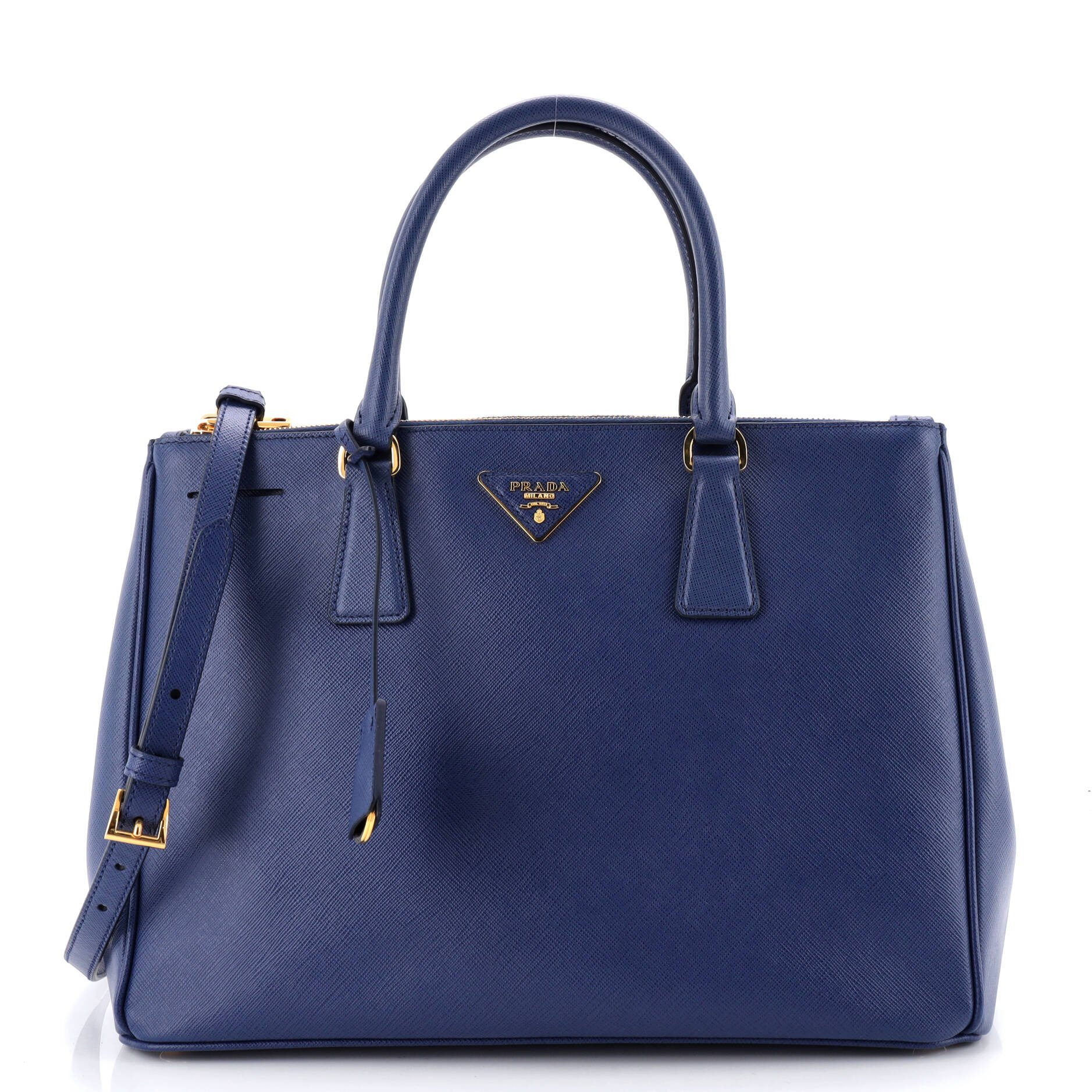 Double Zip Lux Tote Saffiano Leather Medium