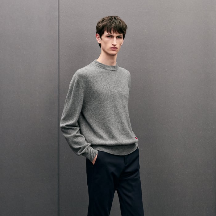 Flanelle "Broderie Coccinelle" Crewneck Cashmere Sweater