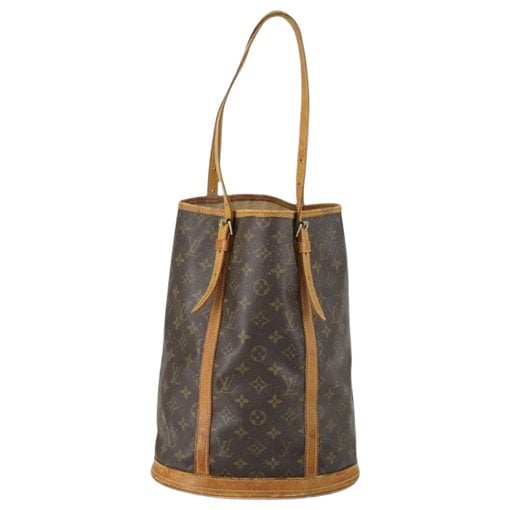 Bucket leather handbag