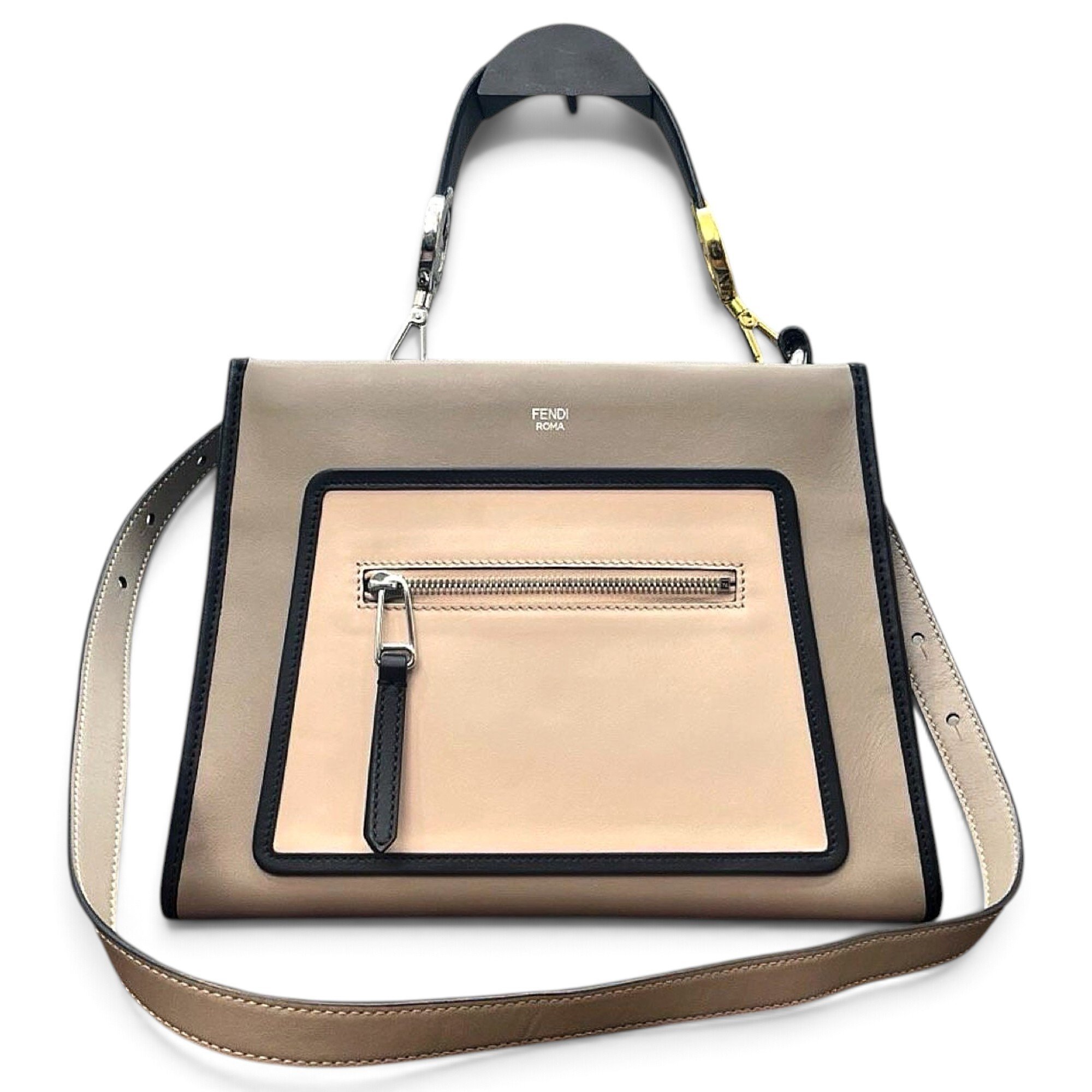 Runaway leather handbag
