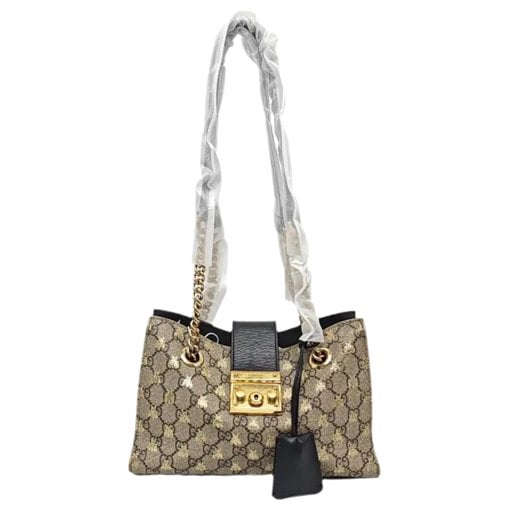 Padlock leather handbag