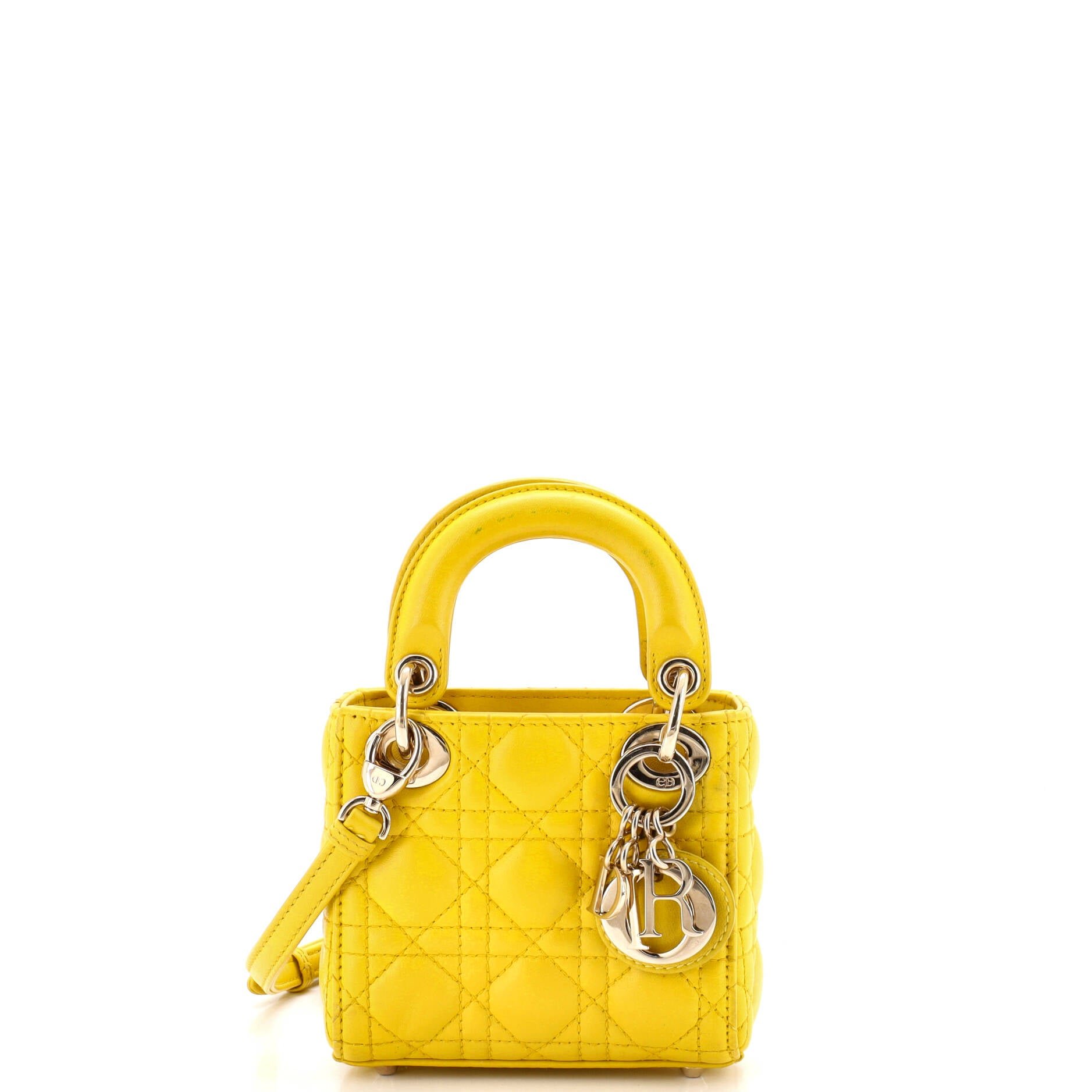 Lady Dior Bag Cannage Quilt Lambskin Micro
