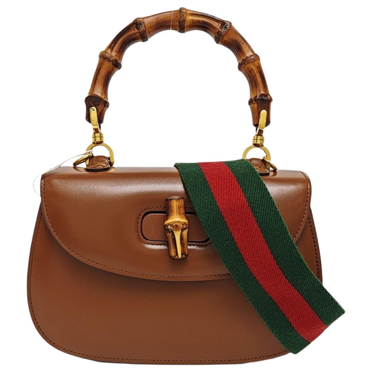 Convertible Bamboo Top Handle leather handbag