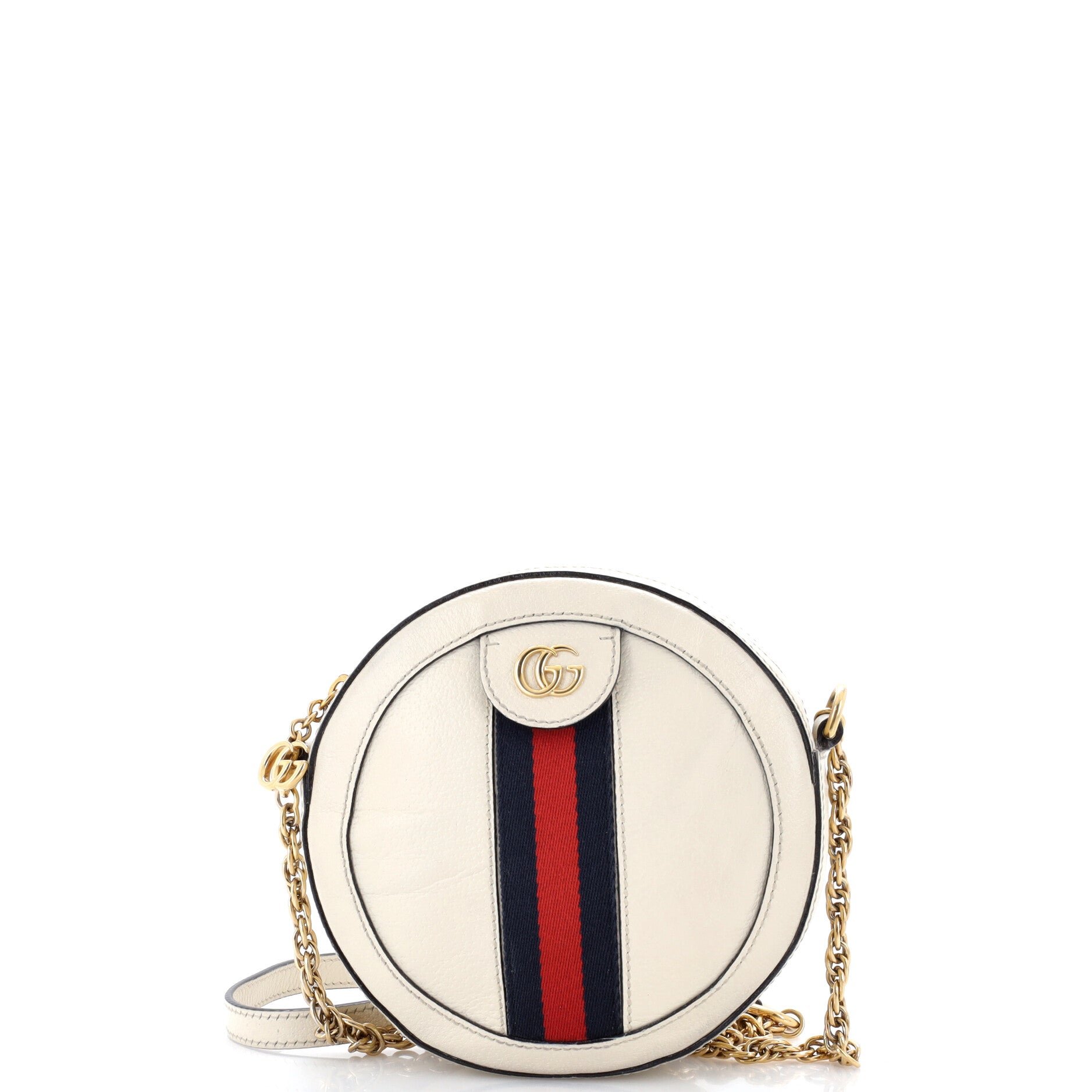 Ophidia Round Shoulder Bag Leather Mini