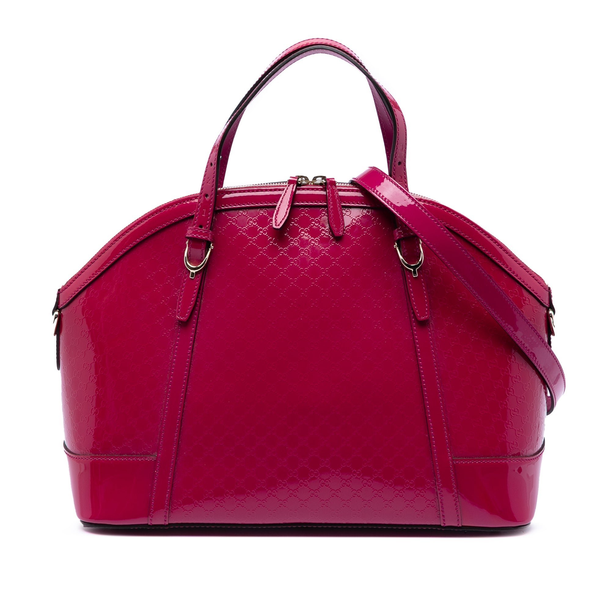 Patent leather satchel