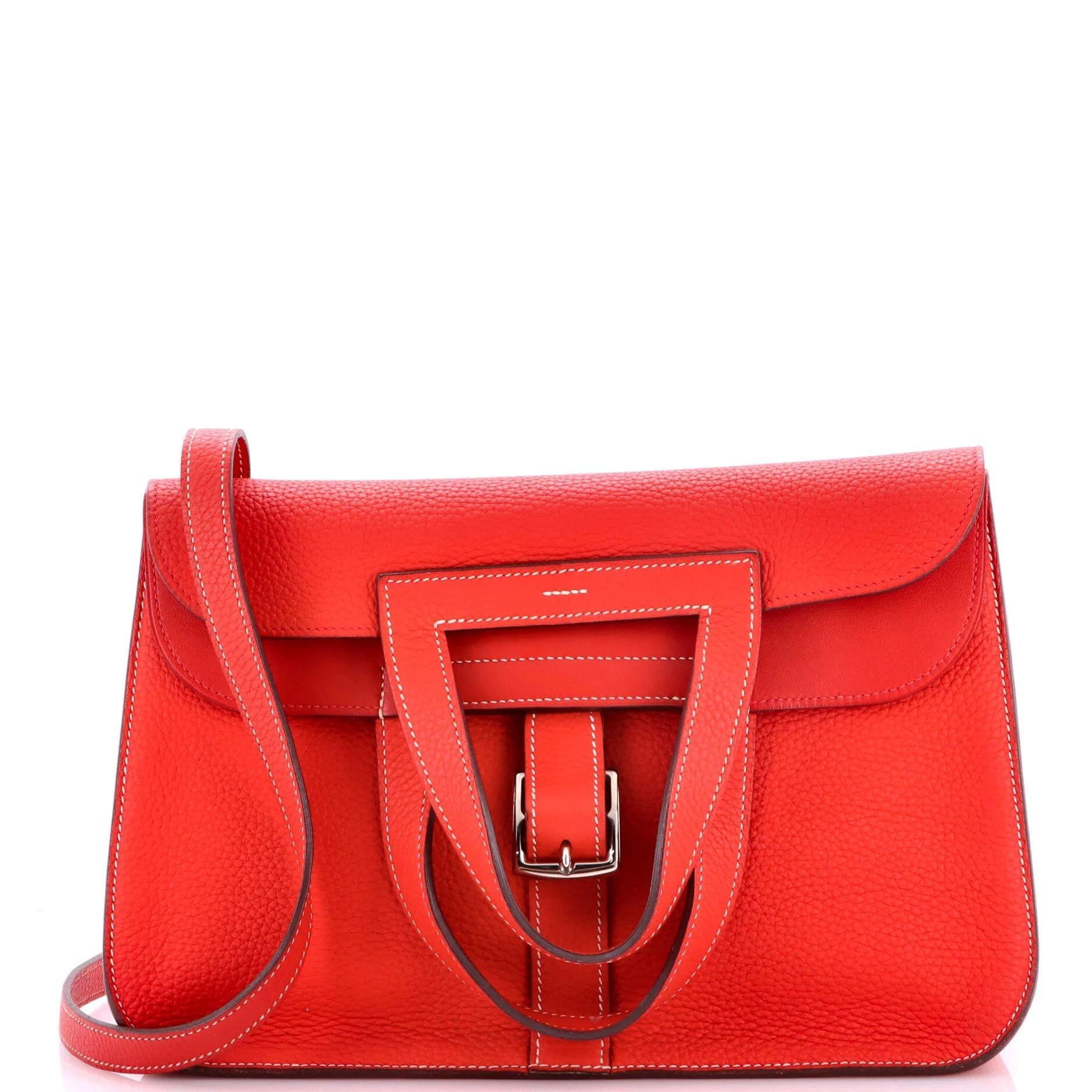 Hermes Halzan 31 Handbag Clemence Leather 2016