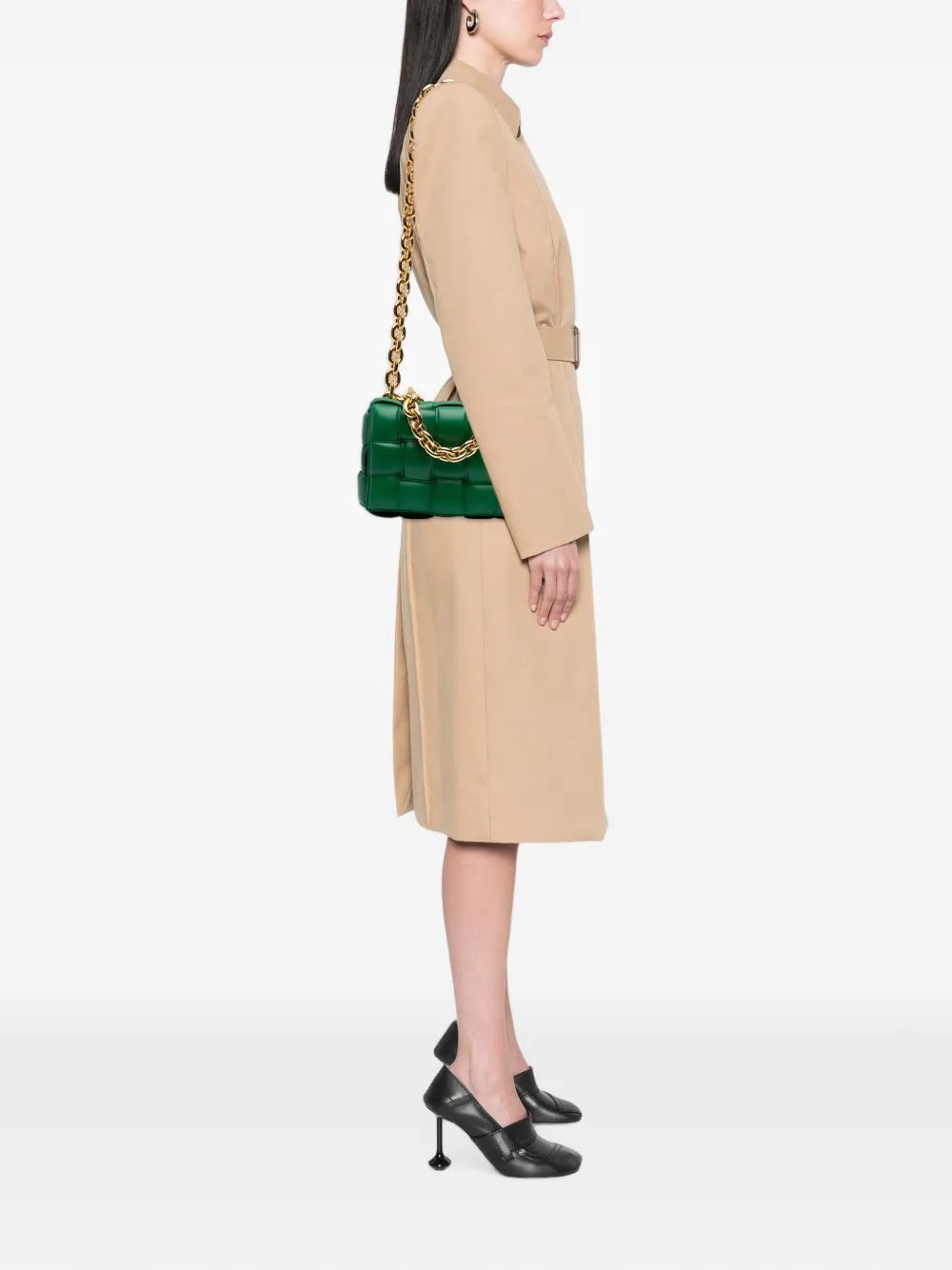 2012-2026 Nappa Intrecciato Padded Chain Cassette satchel