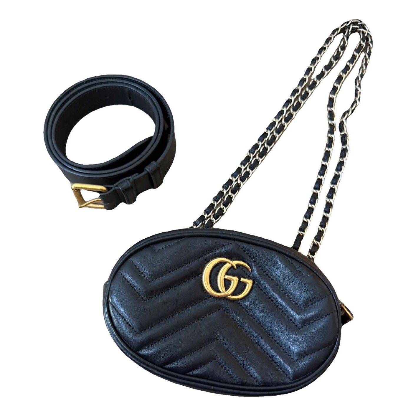 Marmont leather clutch bag