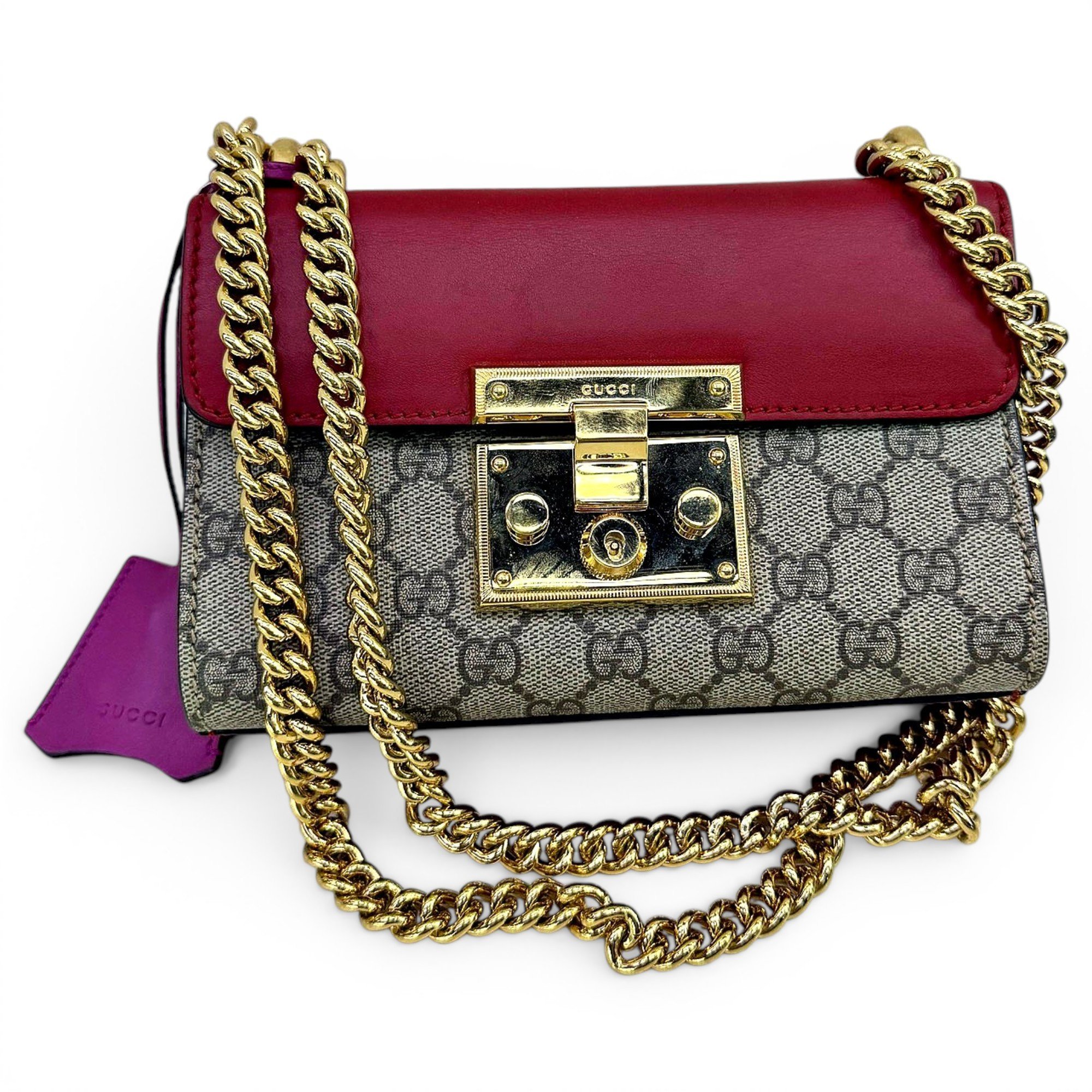 Patent leather handbag